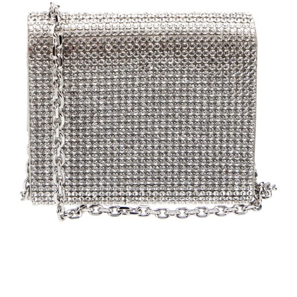 Judith Leiber Couture Micro Fizzy Beaded Clutch Evening Bag - Satin Minaudiere - Picture 3 of 15